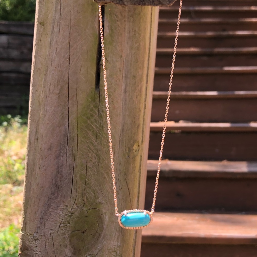 (3/$15 sale) petite turquoise boutique necklace - Picture 6 of 8